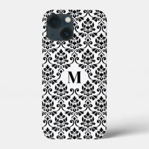 Feuille Damask Black Pattern (Custom) iPhone 13 Mini Case