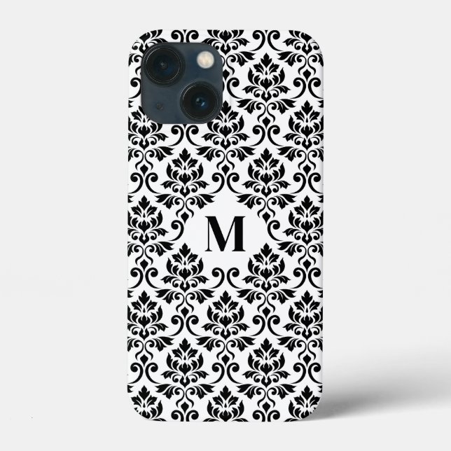 Feuille Damask Black Pattern (Custom) Case-Mate iPhone Case (Back)
