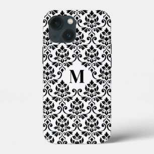 Feuille Damask Black Pattern (Custom) iPhone 13 Mini Case