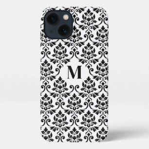 Feuille Damask Black Pattern (Custom) iPhone 13 Case