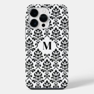 Feuille Damask Black Pattern (Custom) iPhone 14 Pro Max Case