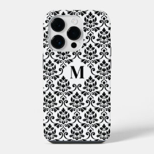 Feuille Damask Black Pattern (Custom) iPhone 14 Pro Case