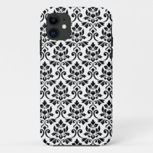 Feuille Damask Pattern Black Case-Mate iPhone Case