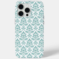 Feuille Damask Teal Pattern