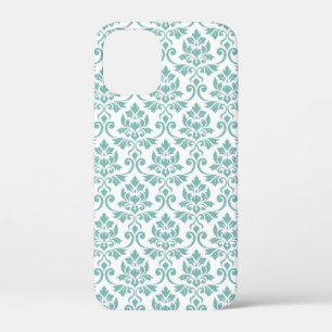 Feuille Damask Teal Pattern iPhone 12 Mini Case