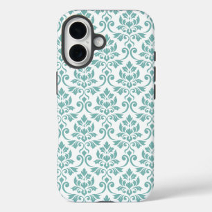 Feuille Damask Teal Pattern iPhone 16 Case