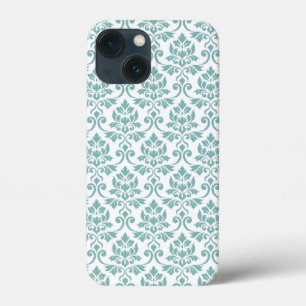 Feuille Damask Teal Pattern iPhone 13 Mini Case