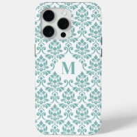 Feuille Damask Teal Pattern (Custom)