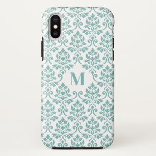 Feuille Damask Teal Pattern (Custom) Case-Mate iPhone Case