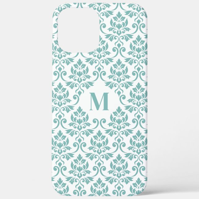Feuille Damask Teal Pattern (Custom) Case-Mate iPhone Case (Back)