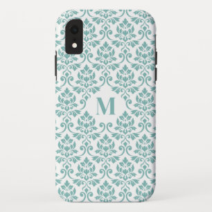 Feuille Damask Teal Pattern (Custom) Case-Mate iPhone Case