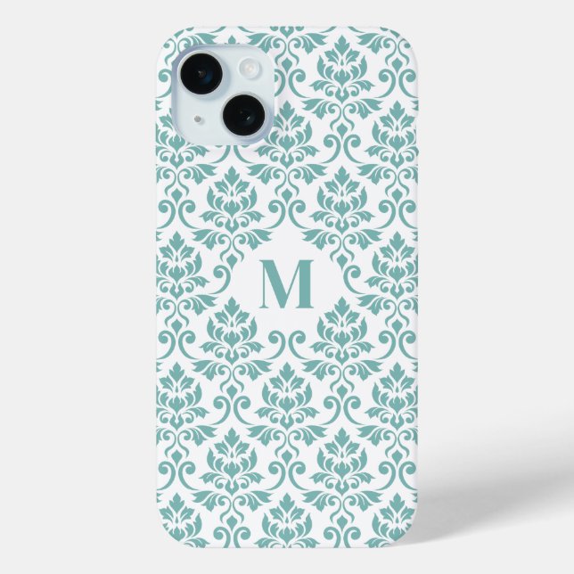 Feuille Damask Teal Pattern (Custom) Case-Mate iPhone Case (Back)