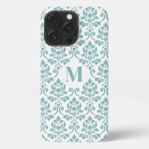Feuille Damask Teal Pattern (Custom) iPhone 13 Pro Case