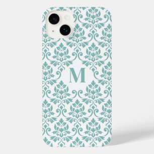 Feuille Damask Teal Pattern (Custom) iPhone 14 Plus Case