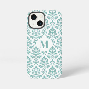 Feuille Damask Teal Pattern (Custom) iPhone 13 Mini Case