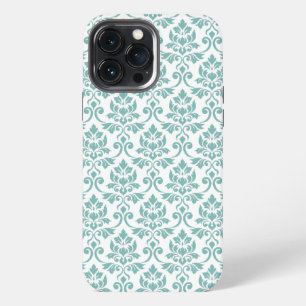 Feuille Damask Teal Pattern iPhone 13 Pro Max Case