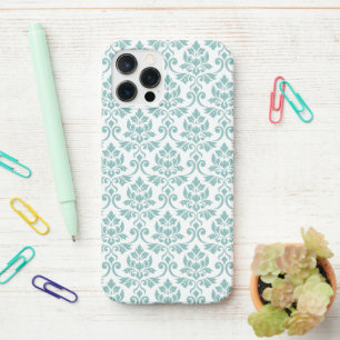 Feuille Damask Teal Pattern iPhone 12 Pro Case