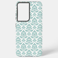 Feuille Damask Teal Pattern