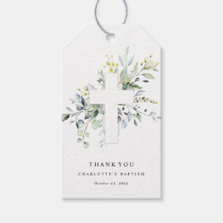 Feuille De Bohême Eucalyptus Cross Thanks Gift Tag