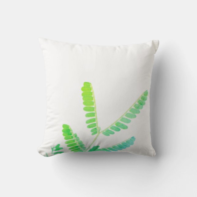 Fever Tree Green Leaves Cushion Throw Pillow (Front)