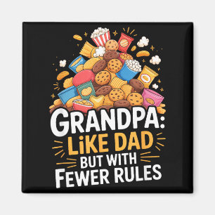 Fewer Rules Funny Grandpa Magnet