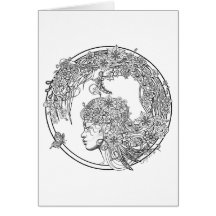 Fey Flower DIY Colouring Card by Sonja A.S.