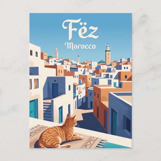 Fez Morocco Postcard (Front)