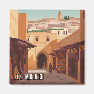 Fez Morocco Travel Magnet
