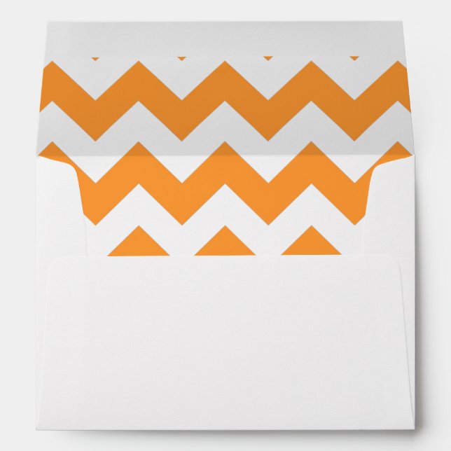 FF9933 Orange Zigzag Envelope (Back (Bottom))