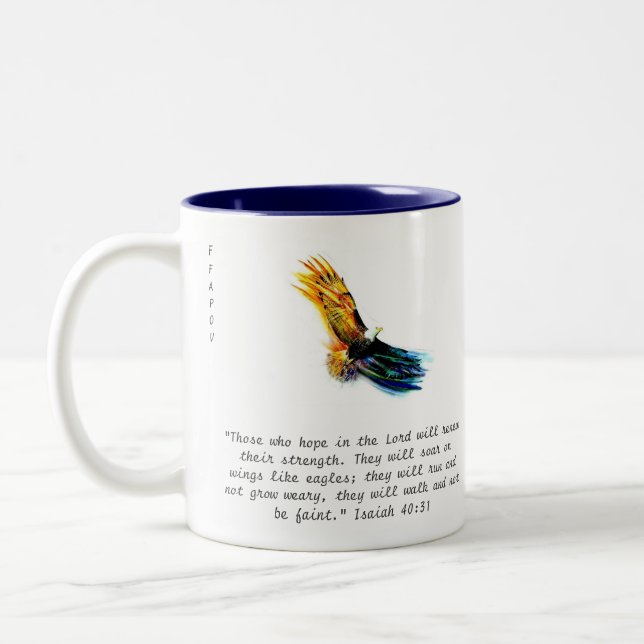 FFAPOV Isaiah 40:31 Eagle Mug (right-handed) (Left)