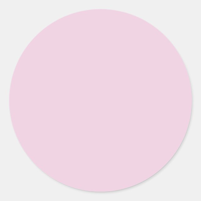 FFCCFF Pale Lilac Pink Lavender Solid Colour Classic Round Sticker (Front)
