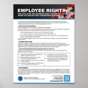 FFCRA - FAMILIES FIRST CORONAVIRUS RESPONSE ACT POSTER