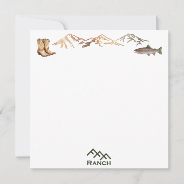 FFF Ranch square note card (Front)