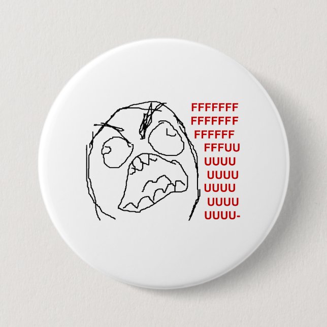 FFFFUUUUU 7.5 CM ROUND BADGE (Front)