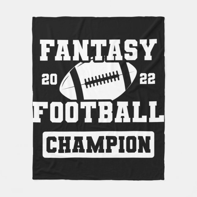 FFL League Champ Winner 2022 Fantasy Football Cham Fleece Blanket (Front)