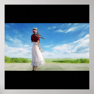 FFVII Aerith Background Poster