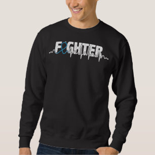 Fghter Lymphedema Awareness Supporter Ribbon Sweatshirt