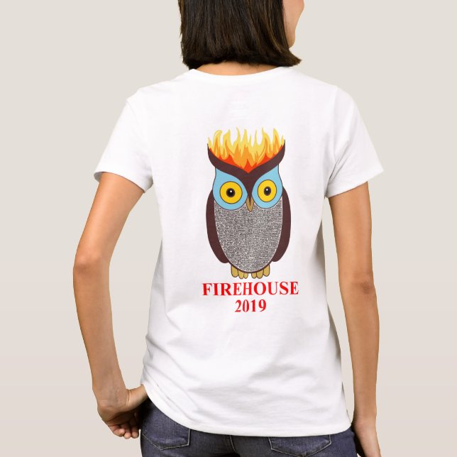 FH Front and Back Brown Owl Women's tee (Back)