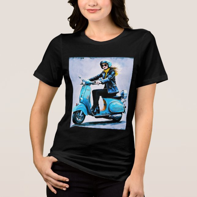 “Fiamma”  “Corsa Elegante” – Elegant Ride     Tri-Blend Shirt (Front)