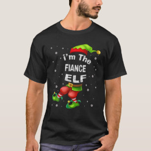 Fiance Elf Matching Family Group Christmas Pajama  T-Shirt