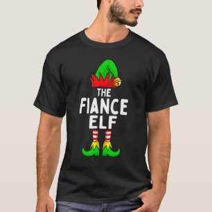 Fiance Elf Matching Family Group Christmas Party P T-Shirt