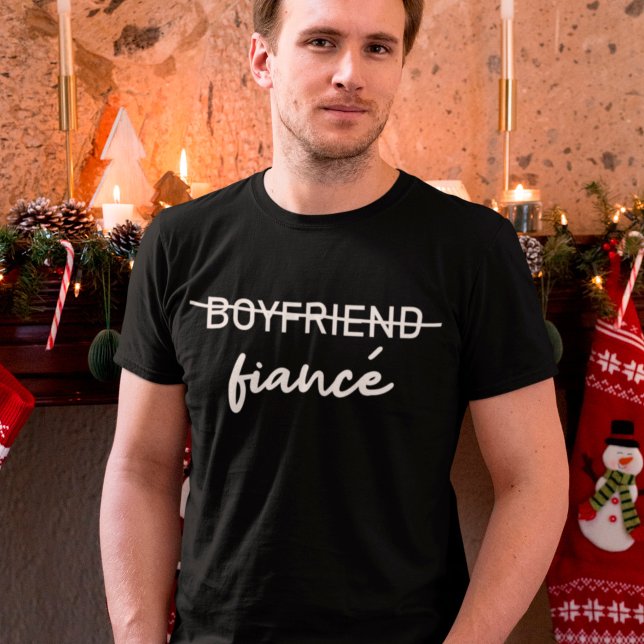 Fiancé Fiance Couples Engagement Engaged Boyfriend T-Shirt (Creator Uploaded)