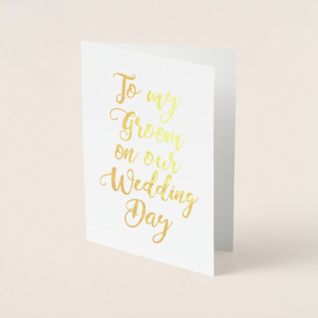 Fiance Future Husband Weddng Groom Foil Card (Front)