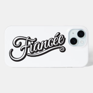 Fiancee black/white on white iPhone 15 case