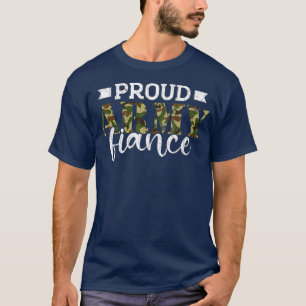 Fiancee Funny Proud Army Fiance Graphic T-Shirt