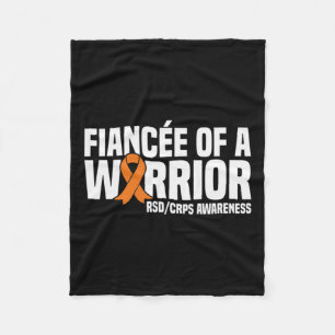 Fiancee Of A Warrior Orange Ribbon Rsdcrps Awarene Fleece Blanket