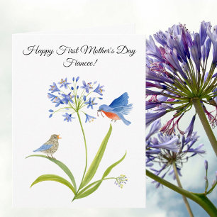 Fiancee's First Mother’s Day Bluebird  Card