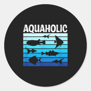 Fiank Funny Fishkeeper Quote Fish Keeper Aquarium  Classic Round Sticker