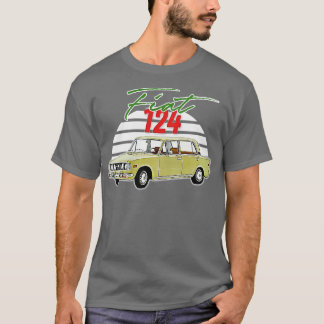 Fiat 124 Retro Italian Lover Gift Design T-Shirt