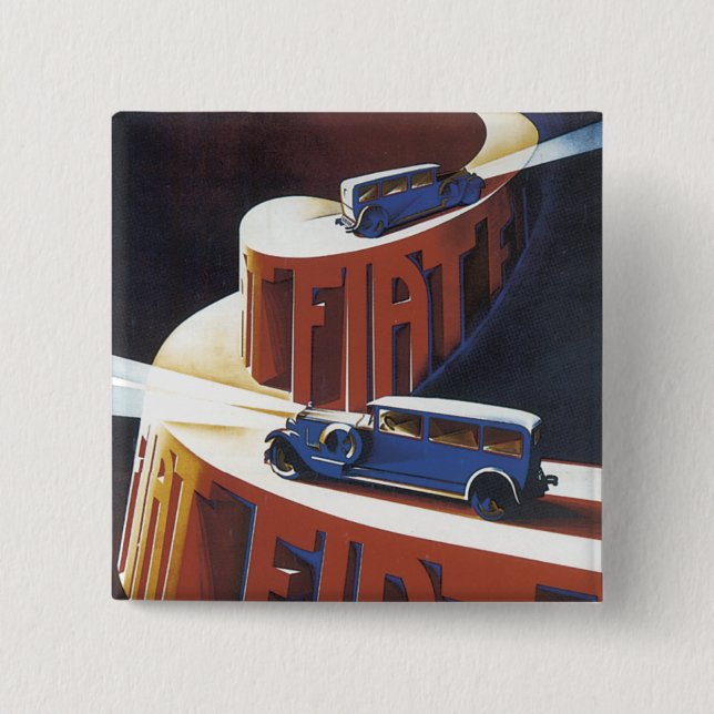 Fiat 15 Cm Square Badge (Front)